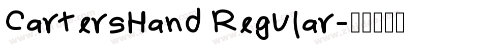 CartersHand Regular字体转换